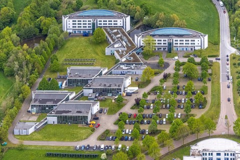 Aerial view, IWG Innovationszentrum Wiesenbusch Gladbeck, Gewerbepark Am Wiesenbusch, Rentfort,