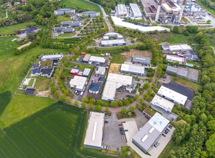 Aerial view, IWG Innovationszentrum Wiesenbusch Gladbeck, Gewerbepark Am Wiesenbusch, Rentfort,