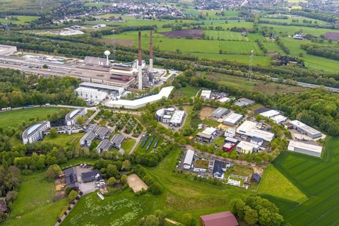 Aerial view, IWG Innovationszentrum Wiesenbusch Gladbeck, Gewerbepark Am Wiesenbusch, Rentfort,