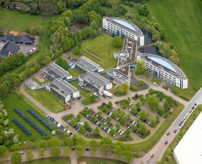 Aerial view, IWG Innovationszentrum Wiesenbusch Gladbeck, Gewerbepark Am Wiesenbusch, Rentfort,