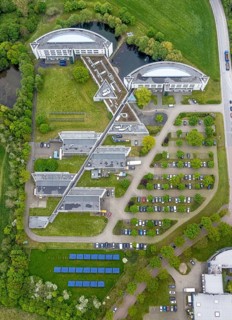 Aerial view, IWG Innovationszentrum Wiesenbusch Gladbeck, Gewerbepark Am Wiesenbusch, Rentfort,