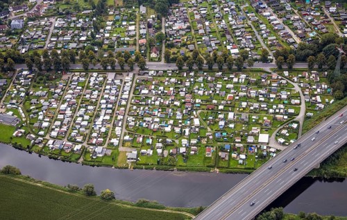 Aerial view, CampingClub Garenfeld Ruhrbogen at the river Ruhr in the district Boele in Hagen, Ruhr