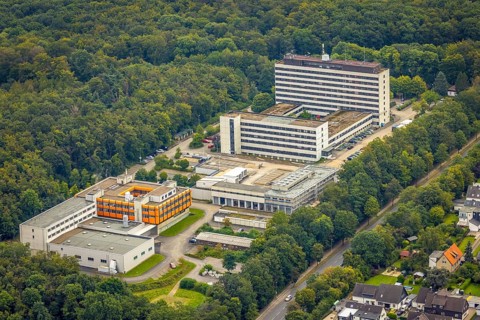 Aerial photograph, Hagen Police Headquarters and IT North Rhine-Westphalia Hagen Branch in the