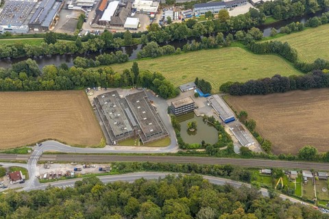 Aerial photo, Heermann GmbH in Barmerfeld in the district Hohenlimburg in Hagen, Ruhr area, North