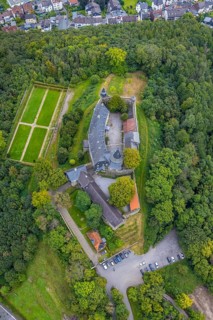 Aerial photograph, Hohenlimburg Castle on the Schlossberg in the Hohenlimburg district of Hagen,
