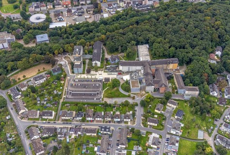 Aerial view, Evangelisches Krankenhaus Hagen-Haspe und Evangelisches Alten- und Pflegeheim Haspe im