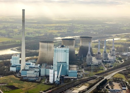 Aerial view of RWE Power AG power plant Gersteinwerk, Hamm, Ruhr area, North Rhine-Westphalia,