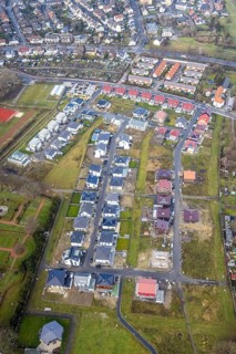 Aerial view of the new development area Am Beisenkamp between Beisenkamp-Gymnasium and