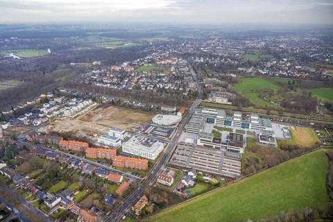 Paracelsuspark development area with innovation centre and new residential buildings, SCI:Q Science