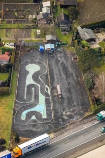 Aerial photo model training area at the Römerstraße in Hamm, Ruhr area, North Rhine-Westphalia,