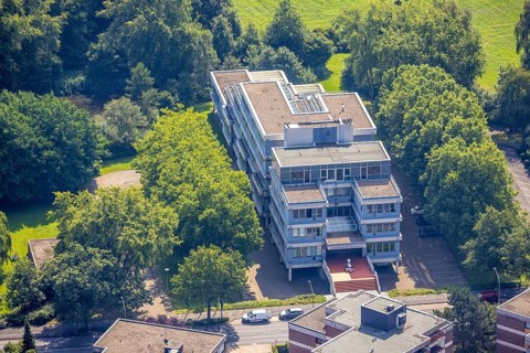 Aerial view, LAG Regional Labour Court Hamm in Uentrop, Hamm, Ruhr area, North Rhine-Westphalia,