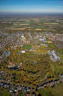 Aerial view, Maximilianpark in the district Uentrop in Hamm, Ruhr area, North Rhine-Westphalia,