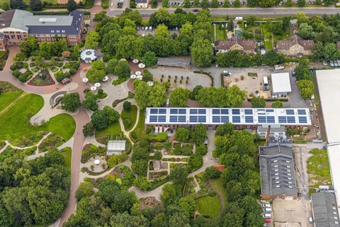 Aerial photo, Maximilianpark leisure park, Maxigastro, Uentrop, Hamm, Ruhr area, North
