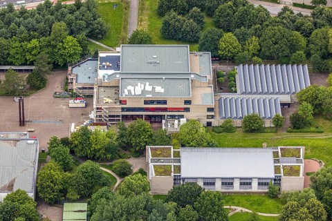 Aerial photo, Freiherr-vom-Stein-Gymnasium, Uentrop, Hamm, Ruhr area, North Rhine-Westphalia,