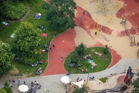 Aerial photo, Maximilianpark leisure park, Uentrop, Hamm, Ruhr area, North Rhine-Westphalia,
