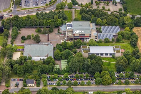 Aerial photo, Freiherr-vom-Stein-Gymnasium, Uentrop, Hamm, Ruhr area, North Rhine-Westphalia,