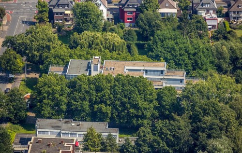 Aerial view, LAG Regional Labour Court Hamm in Uentrop, Hamm, Ruhr area, North Rhine-Westphalia,