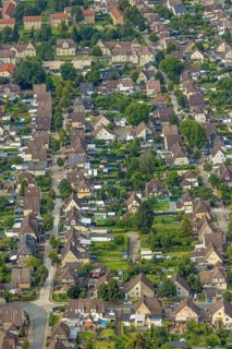Aerial view, Isenbecker Hof colliery housing estate with Ludwig-Isenbeck-Straße, Albert-Funk-Straße