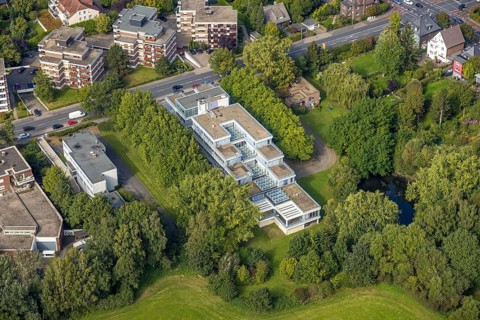 Aerial photograph, Hamm Regional Labour Court in the Uentrop district of Hamm, Ruhr area, North
