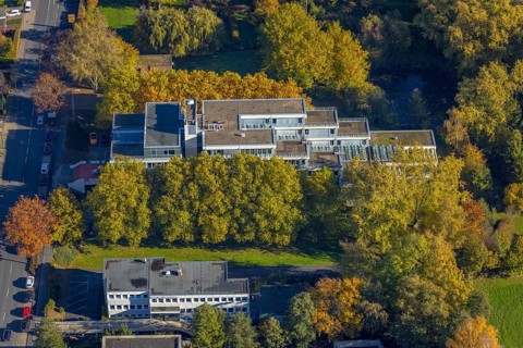 Aerial photograph, Hamm Regional Labour Court in the Mitte district of Hamm, Ruhr area, North