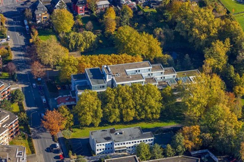 Aerial photograph, Hamm Regional Labour Court in the Mitte district of Hamm, Ruhr area, North