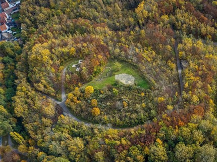 Aerial view, Windsegelhalde in the district Heessen in Hamm, Ruhr area, North Rhine-Westphalia,