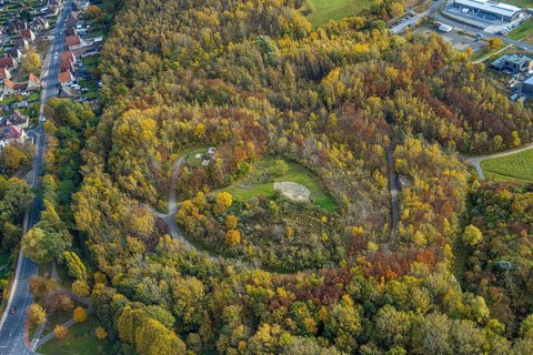Aerial view, Windsegelhalde in the district Heessen in Hamm, Ruhr area, North Rhine-Westphalia,
