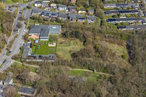 Aerial view, family oasis Heessen indoor swimming pool, former Heessen outdoor swimming pool area