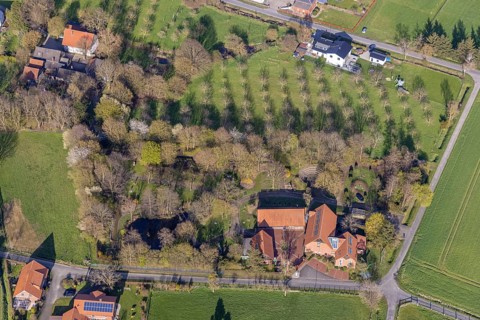 Aerial photograph, Otmar Alt Foundation, Uentrop, Hamm, Ruhr area, North Rhine-Westphalia, Germany,