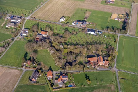 Aerial photograph, Otmar Alt Foundation, Uentrop, Hamm, Ruhr area, North Rhine-Westphalia, Germany,