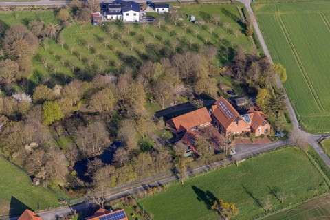 Aerial photograph, Otmar Alt Foundation, Uentrop, Hamm, Ruhr area, North Rhine-Westphalia, Germany,