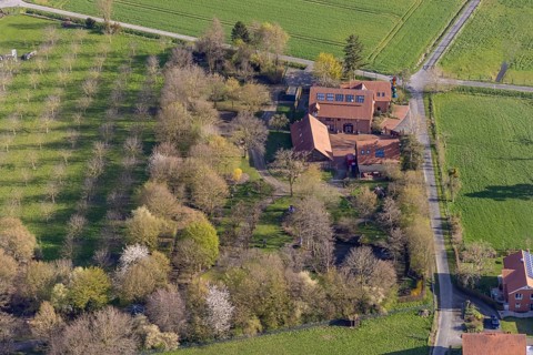 Aerial photograph, Otmar Alt Foundation, Uentrop, Hamm, Ruhr area, North Rhine-Westphalia, Germany,