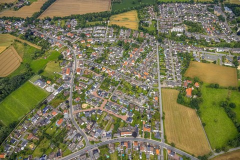 Aerial view, aerial view Braam-Ostwennemar, workers' housing estate Ostwennemar, Uentrop, Hamm,