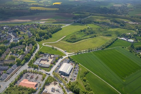 Aerial photo, fire brigade Heiligenhaus, Heiligenhaus, Ruhr area, North Rhine-Westphalia, Germany,