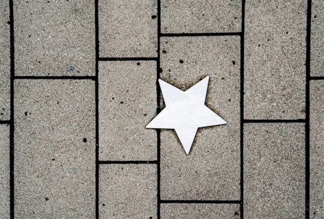 Stars on sidewalk as memorial for Nazi victims, Tilbeck Abbey, Tilbeck foundation, Havixbeck,