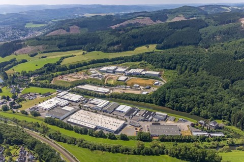 Aerial view, industrial estate Frielentrop III Kalkofenstraße and industrial estate