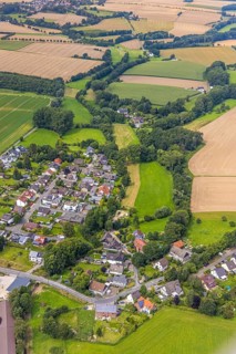 Aerial view, aerial view district Warmen, Fröndenberg/Ruhr, Ruhr area, North Rhine-Westphalia,