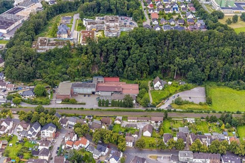 Aerial view, Frömag Maschinenfabrik GmbH and Schmallenbach-Haus Seniorensiedlung in