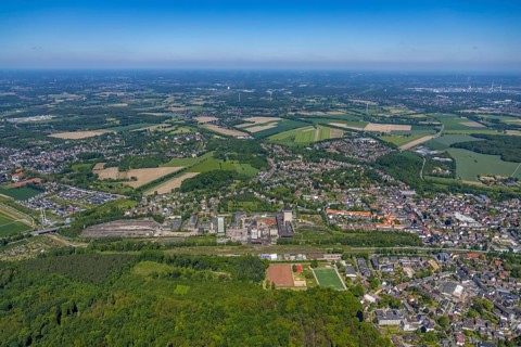 Aerial view, New Westerholt Colliery, Hassel, Gelsenkirchen, Ruhr area, North Rhine-Westphalia,