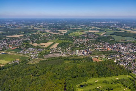 Aerial view, New Westerholt Colliery, Hassel, Gelsenkirchen, Ruhr area, North Rhine-Westphalia,
