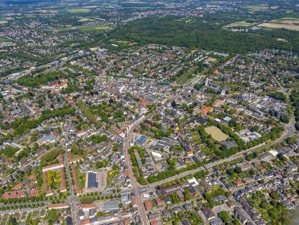 Aerial view, main centre Buer, retail centre, Buer, Gelsenkirchen, Ruhr area, North