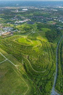 Aerial photo, Rungenberghalde, Beckhausen, Gelsenkirchen, Ruhr area, North Rhine-Westphalia,