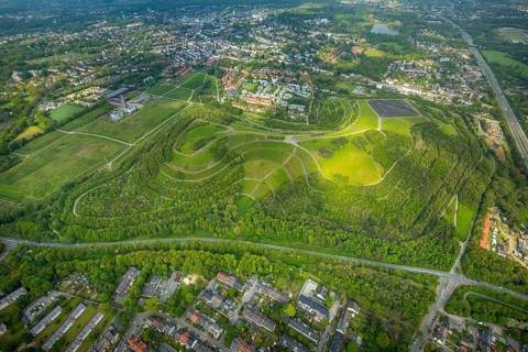 Aerial photo, Rungenberghalde, Beckhausen, Gelsenkirchen, Ruhr area, North Rhine-Westphalia,