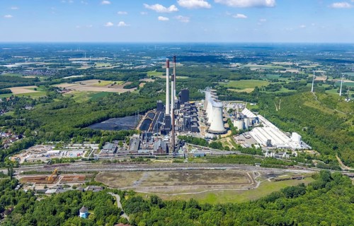 Aerial photo, Scholven power station, Scholven, Gelsenkirchen, Ruhr area, North Rhine-Westphalia,