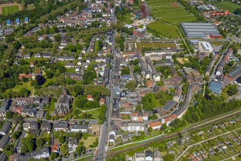 Aerial view, Bismarck shopping centre, Bismarckstraße Nord/Consol, retail centre,