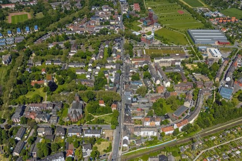 Aerial view, Bismarck shopping centre, Bismarckstraße Nord/Consol, retail centre,
