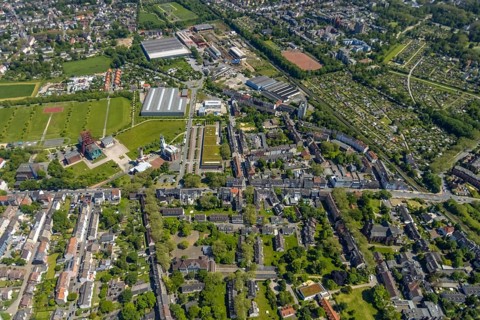 Aerial view, Bismarck shopping centre, Bismarckstraße Nord/Consol, retail centre,