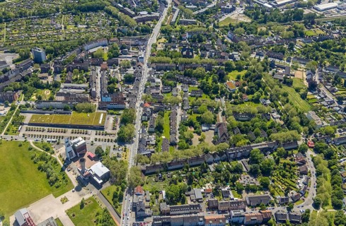 Aerial view, Bismarck shopping centre, Bismarckstraße Nord/Consol, retail centre,
