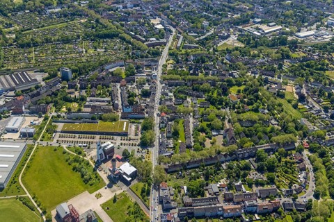 Aerial view, Bismarck shopping centre, Bismarckstraße Nord/Consol, retail centre,