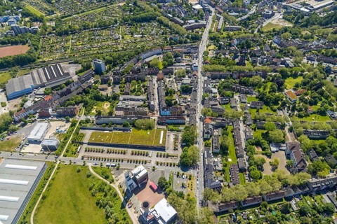 Aerial view, Bismarck shopping centre, Bismarckstraße Nord/Consol, retail centre,